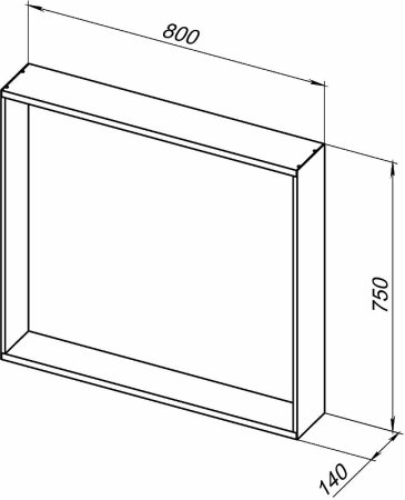 Зеркало Allen Brau Reality 80 1.32018.02 с подсветкой Серебро браш с сенсорным выключателем 