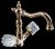 Смеситель для раковины Boheme Crystal 292-CRST Золото 