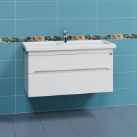 Тумба Санта Лондон 100 подвесной с умывальником Фостер 100