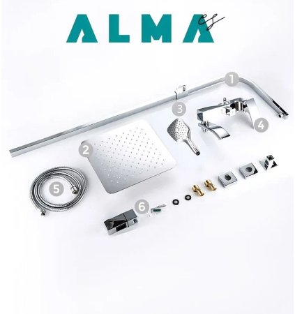 Душевая система ALMAes Turia SDI-1820 Хром 