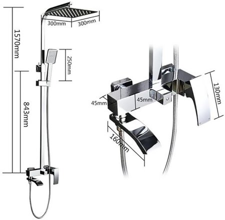Душевая система ALMAes Turia SDI-1820 Хром 