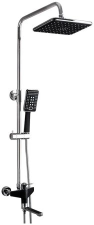Душевая система Frap H57 F2457 Черная матовая Хром 