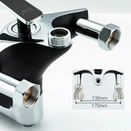 Душевая система Frap H57 F2457 Черная матовая Хром 