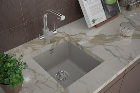 Мойка кухонная Paulmark Brilon PM104546-GR серый 
