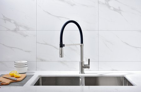 Смеситель Paulmark Halt Ha214021-Ni для кухонной мойки, никель 