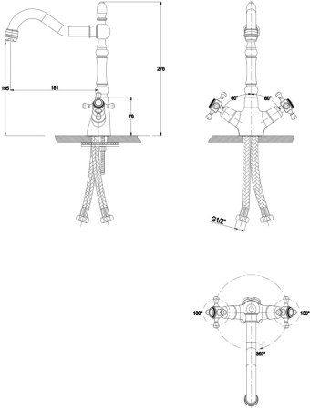 Смеситель для кухонной мойки Paulmark Essen Es226001-401 антрацит 