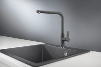 Смеситель Granula GR-2502 для кухонной мойки, графит