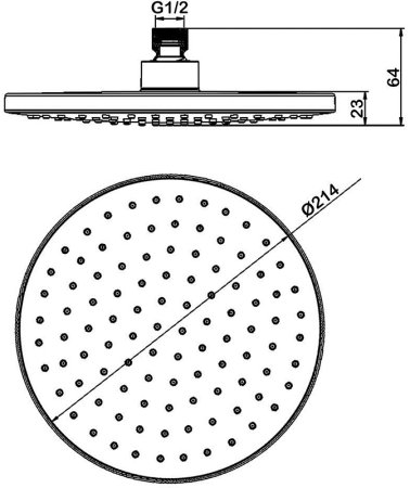 Верхний душ Swedbe Hermes 5119B Черный матовый 