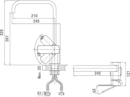 Смеситель для кухонной мойки D&K Altportel Rhein DA1332401 