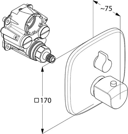 Душевая система Kludi Ameo 418310575 с термостатом Хром 