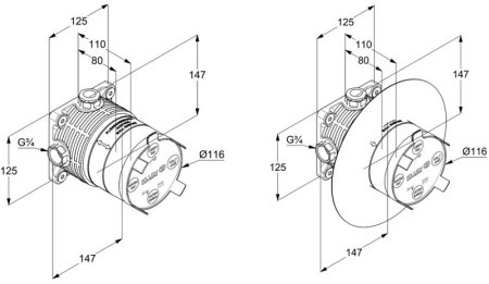 Душевая система Kludi Ameo 418310575 с термостатом Хром 