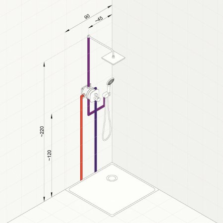Душевая система Kludi Ameo 418310575 с термостатом Хром 
