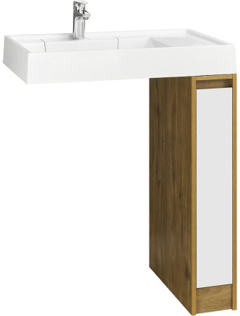 Тумба под раковину Aquaton Лондри 80 1A267101LHDR0 Дуб Рустикальный без фасада 