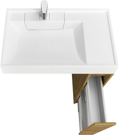Тумба под раковину Aquaton Лондри 80 1A267101LHDR0 Дуб Рустикальный без фасада 