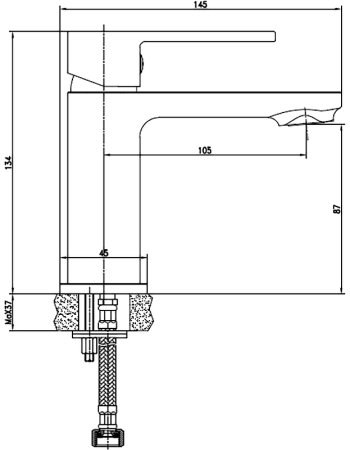 Смеситель для раковины Cersanit Smart 63047 Хром 