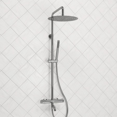 Душевая система WasserKRAFT A188.116.137.087.CH Thermo с термостатом Хром 