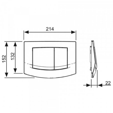 Панель смыва унитаза TECEambia 9240226, для двойной системы смыва (Теце) 
