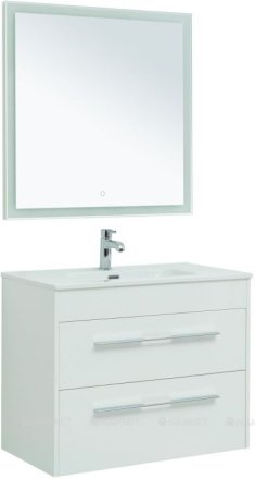 Мебель для ванной Aquanet Августа 80 белый (ручка хром) 