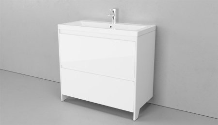 Тумба с раковиной напольная VELVEX Klaufs 90.2Y белый 