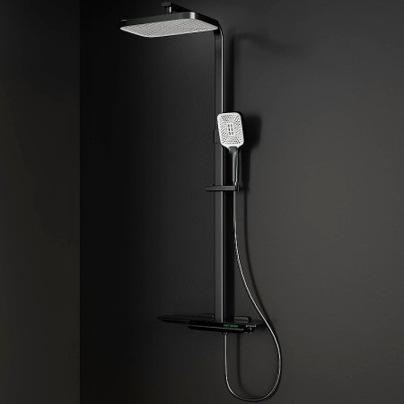 Душевая система RGW Shower Panels SP-34B 51140134-04 с термостатом Черная матовая 