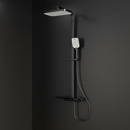 Душевая система RGW Shower Panels SP-34B 51140134-04 с термостатом Черная матовая 