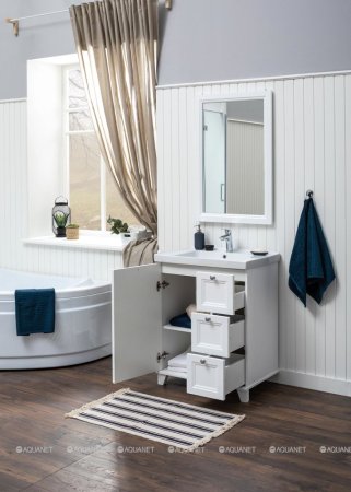 Зеркало Aquanet Амели 60х90 белый 