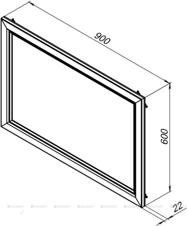 Зеркало Aquanet Амели 60х90 белый 