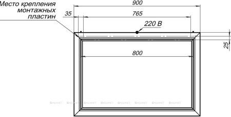 Зеркало Aquanet Амели 60х90 белый 