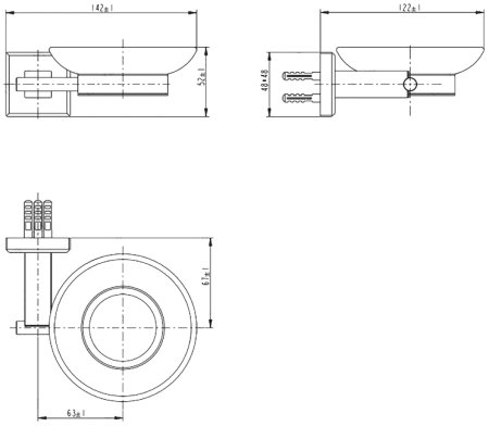 Мыльница Melana MLN-862010-1P Сатин Хром 