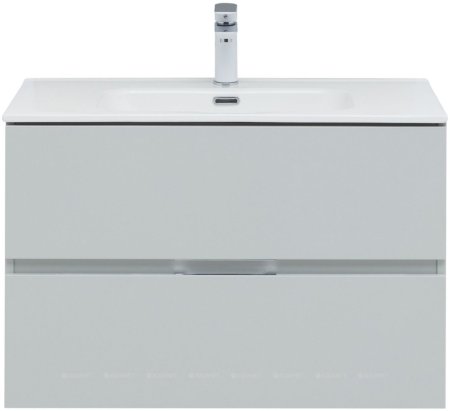 Тумба с раковиной Aquanet Алвита New 80 2 ящика, серый 