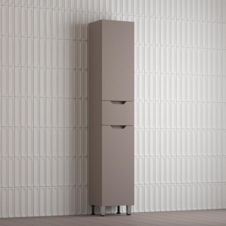 Пенал напольный Style Line  "Остин" 360 см 1 ящик тауп темный эмаль PLUS 