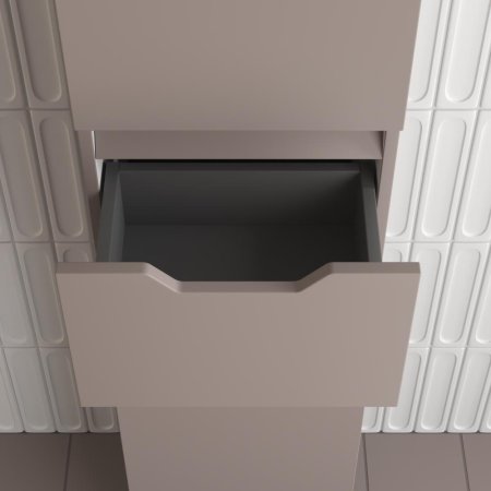 Пенал напольный Style Line  "Остин" 360 см 1 ящик тауп темный эмаль PLUS 