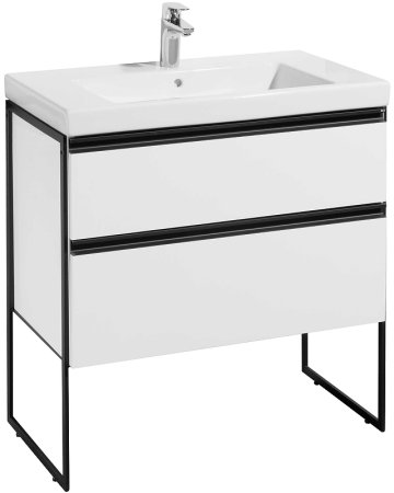 Тумба под раковину Roca Domi 80 A857459806 подвесная Белый глянец 