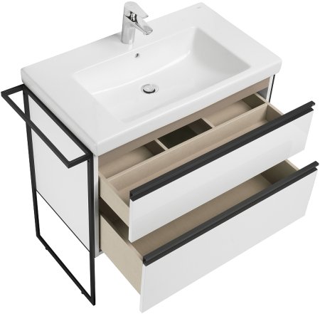 Тумба под раковину Roca Domi 80 A857459806 подвесная Белый глянец 