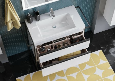 Тумба под раковину Roca Domi 80 A857459806 подвесная Белый глянец 