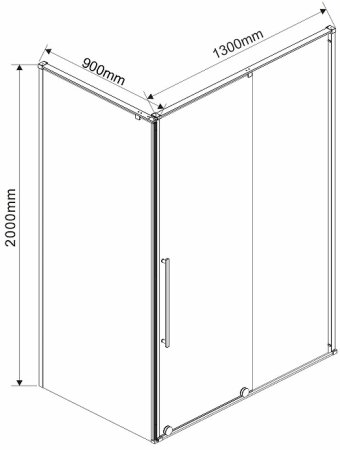 Душевой уголок Vincea Arno 130х90 VSR-1A9013CL профиль Хром стекло прозрачное 