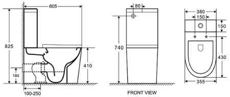 Унитаз компакт Azario Vetro AZ-2149-MB Черный матовый с бачком и сиденьем Микролифт 