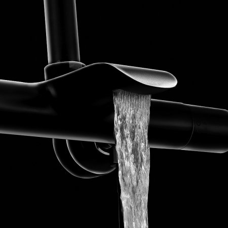 Душевая система Vincea Esse VSFS-1E1TMB с термостатом Черная матовая 