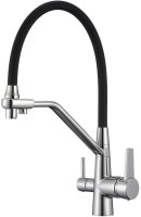 Смеситель для кухни с подключением фильтра для воды D-Lin D159317, хром/черный