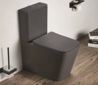 Унитаз-компакт CeramaLux N 2170AXMDH с микролифтом серый матовый