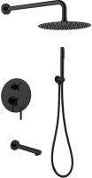 Душевая система Abber Emotion AF8817B Черная матовая
