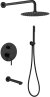 Душевая система Abber Emotion AF8817B Черная матовая 