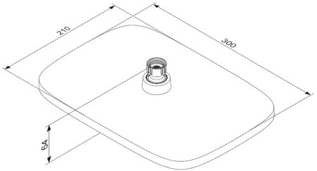 Верхний душ Damixa Gala 953050300 Черный матовый 