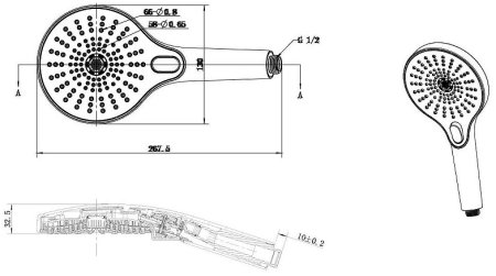 Душевая система Vincea Inspire VSFW-4I211RMB Черная матовая 