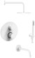 Душевая система Paffoni Light KITLIQ019BO045 с термостатом Белая матовая 