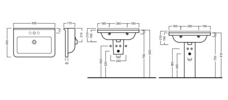 Раковина Hatria Erika Pro 65 см 
