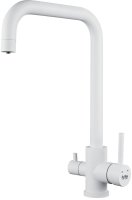 Смеситель для кухни с подключением фильтра воды Raffine F118C, белый