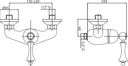 Смеситель Cezares Margot MARGOT-DM-02-M для душа 