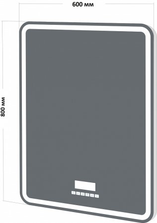 Зеркало BelBagno SPC-MAR-600-800-LED-TCH-RAD с bluetooth, термометром и радио 