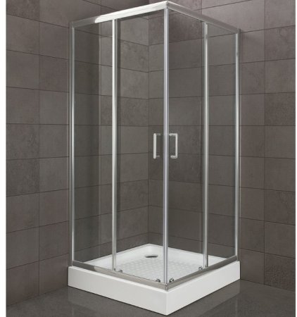 Душевой уголок BelBagno Uno 100х100 UNO-195-A-2-100-C-Cr профиль Хром стекло прозрачное 